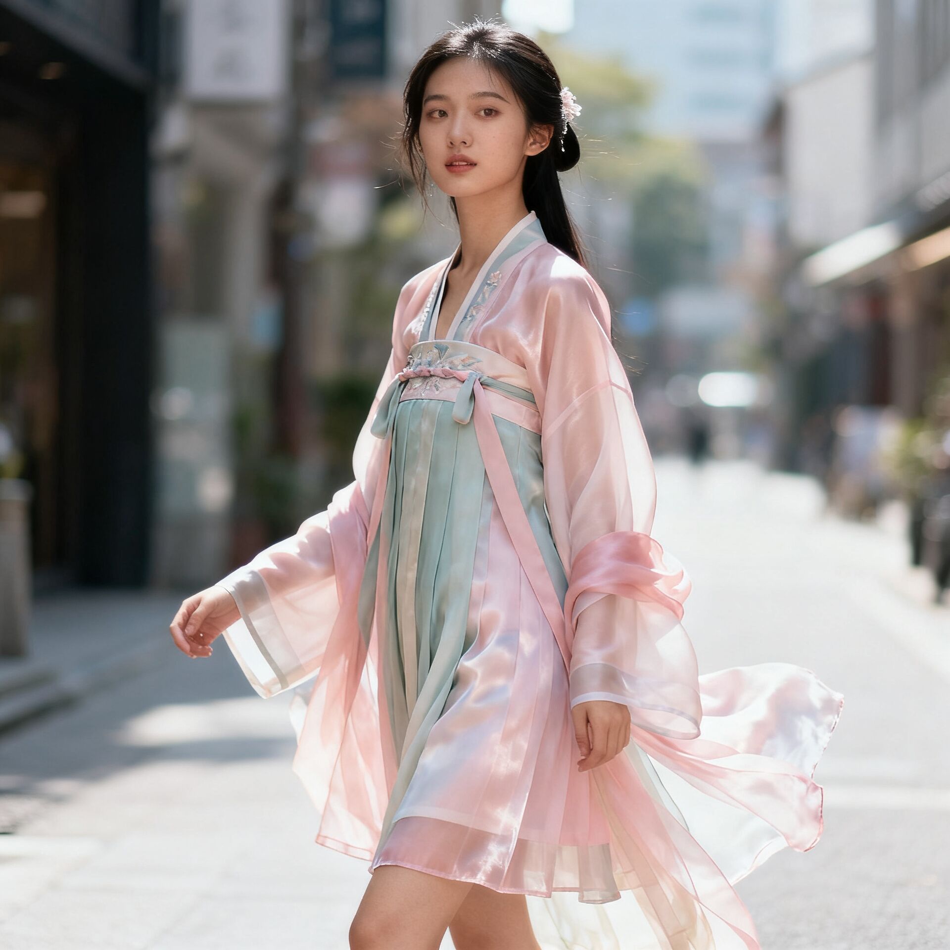 Modern Hanfu street style